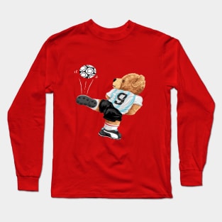 BEAR SOCCER PLAYER Long Sleeve T-Shirt